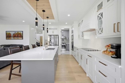 15 Saddlecrest Link Ne, Calgary, AB - Indoor Photo Showing Kitchen With Upgraded Kitchen