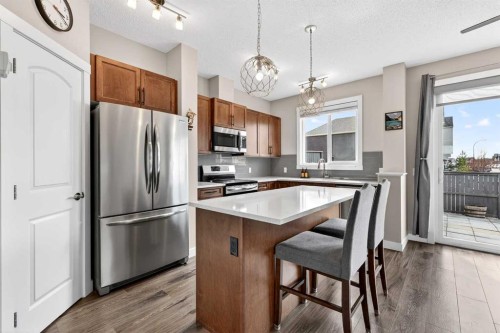 305 Seton Circle Se, Calgary, AB - Indoor Photo Showing Kitchen With Stainless Steel Kitchen With Upgraded Kitchen