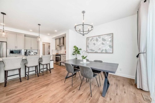 32 Sugarsnap Way Se, Calgary, AB - Indoor Photo Showing Dining Room