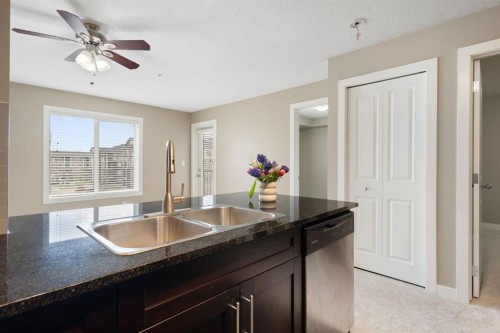 1315-81 Legacy Boulevard Se, Calgary, AB - Indoor Photo Showing Kitchen With Double Sink