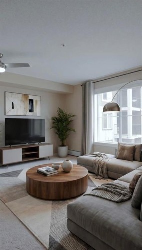 1315-81 Legacy Boulevard Se, Calgary, AB - Indoor Photo Showing Living Room