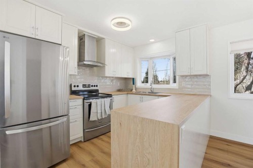 431 Queen Charlotte Drive Se, Calgary, AB - Indoor Photo Showing Kitchen With Upgraded Kitchen