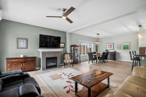 132-52 Cranfield Link Se, Calgary, AB - Indoor Photo Showing Living Room With Fireplace
