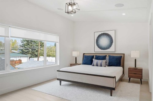 1256 Rosehill Drive Nw, Calgary, AB - Indoor Photo Showing Bedroom