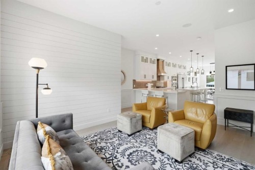 1256 Rosehill Drive Nw, Calgary, AB - Indoor Photo Showing Living Room
