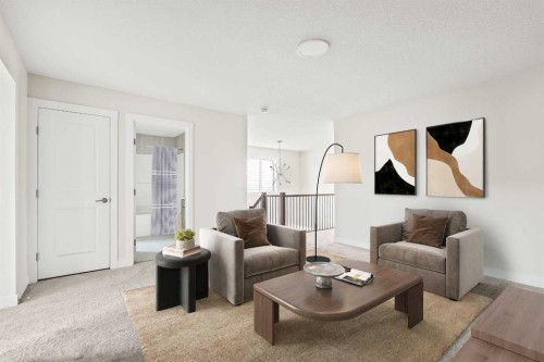 506 Lucas Way Nw, Calgary, AB - Indoor Photo Showing Living Room
