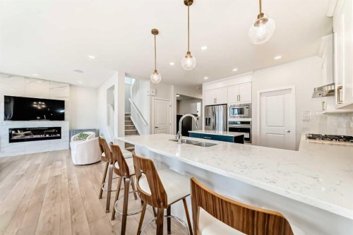 164 Magnolia Terrace Se, Calgary, AB - Indoor Photo Showing Kitchen With Double Sink With Upgraded Kitchen