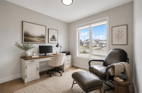 25 Cimarron Estates Gate, Okotoks, AB - Indoor Photo Showing Office