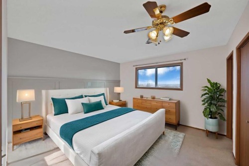 68 Hawkfield Crescent Nw, Calgary, AB - Indoor Photo Showing Bedroom