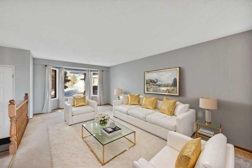 68 Hawkfield Crescent Nw, Calgary, AB - Indoor Photo Showing Living Room