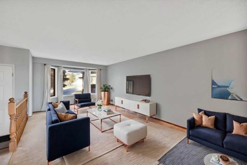 68 Hawkfield Crescent Nw, Calgary, AB - Indoor Photo Showing Living Room