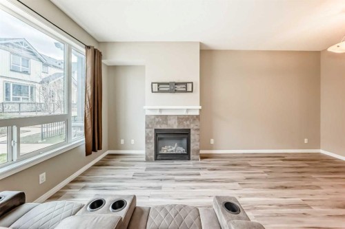 78 Kincora Heath Nw, Calgary, AB - Indoor With Fireplace