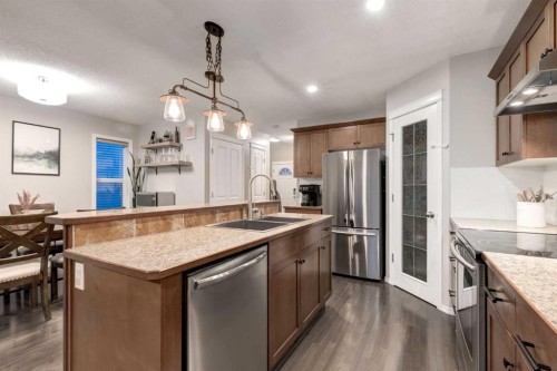 436 Cranberry Circle Se, Calgary, AB - Indoor Photo Showing Kitchen With Double Sink With Upgraded Kitchen