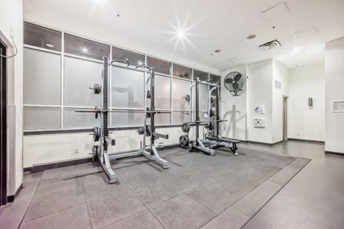 1408-210 15 Avenue Se, Calgary, AB - Indoor Photo Showing Gym Room