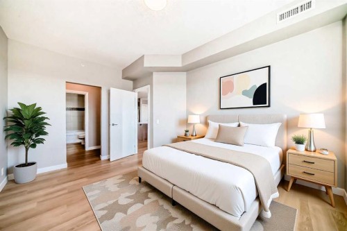 1408-210 15 Avenue Se, Calgary, AB - Indoor Photo Showing Bedroom