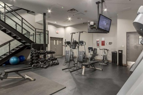1901-210 15 Avenue Se, Calgary, AB - Indoor Photo Showing Gym Room