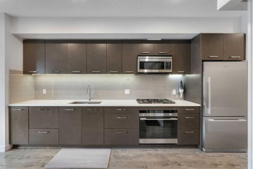 220-323 20 Avenue Sw, Calgary, AB - Indoor Photo Showing Kitchen With Double Sink With Upgraded Kitchen