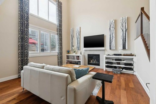 36 Ridge View Close, Cochrane, AB - Indoor With Fireplace