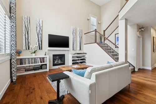 36 Ridge View Close, Cochrane, AB - Indoor With Fireplace