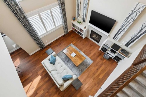 36 Ridge View Close, Cochrane, AB - Indoor With Fireplace