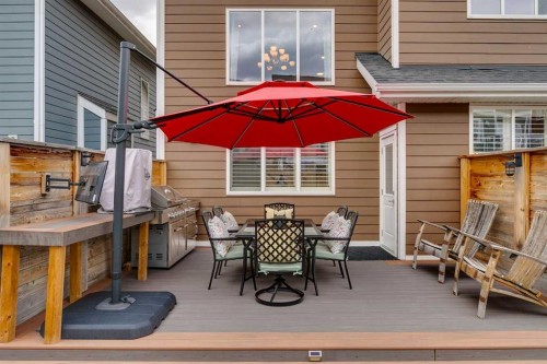 36 Ridge View Close, Cochrane, AB - Outdoor With Deck Patio Veranda With Exterior