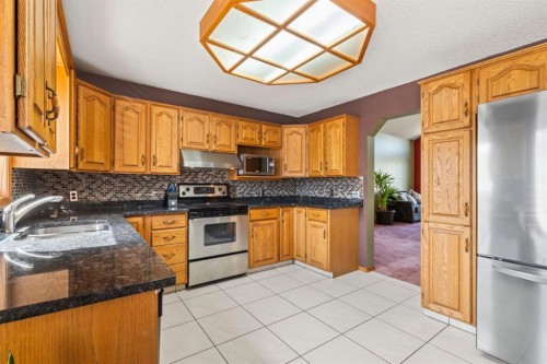 87 Applefield Close Se, Calgary, AB - Indoor Photo Showing Kitchen With Double Sink