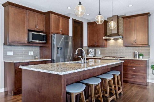 28 Walden View Se, Calgary, AB - Indoor Photo Showing Kitchen With Upgraded Kitchen