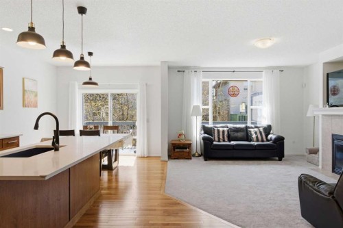 69 Everoak Circle Sw, Calgary, AB - Indoor With Fireplace