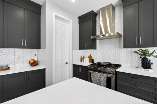 95 Carrington Close Nw, Calgary, AB - Indoor Photo Showing Kitchen With Upgraded Kitchen