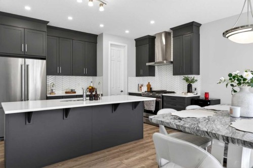 95 Carrington Close Nw, Calgary, AB - Indoor Photo Showing Kitchen With Upgraded Kitchen
