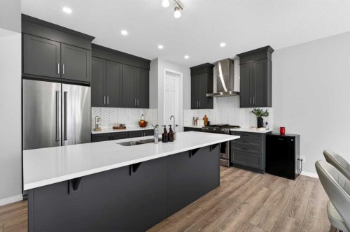 95 Carrington Close Nw, Calgary, AB - Indoor Photo Showing Kitchen With Double Sink With Upgraded Kitchen