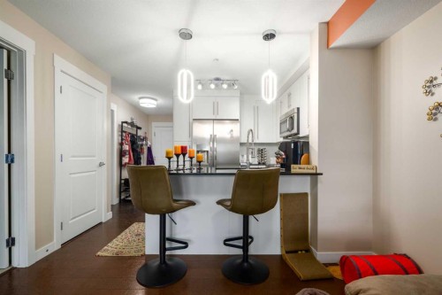 2105-11 Mahogany Row Se, Calgary, AB - Indoor Photo Showing Kitchen With Upgraded Kitchen