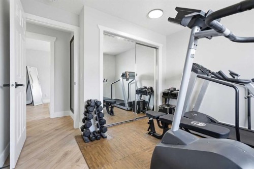 71 Woodfield Drive Sw, Calgary, AB - Indoor Photo Showing Gym Room