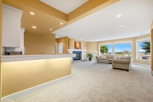 12820 Canso Crescent Sw, Calgary, AB - Indoor With Fireplace