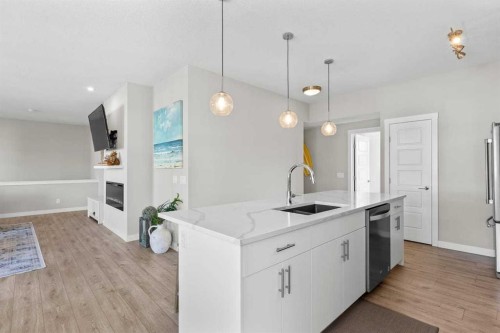 306 Cranbrook Walk Se, Calgary, AB - Indoor Photo Showing Kitchen With Upgraded Kitchen