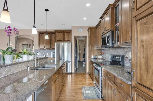 92 Everoak Close Sw, Calgary, AB - Indoor Photo Showing Kitchen With Double Sink With Upgraded Kitchen