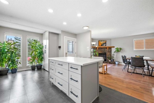 11 Deersaxon Circle Se, Calgary, AB - Indoor With Fireplace
