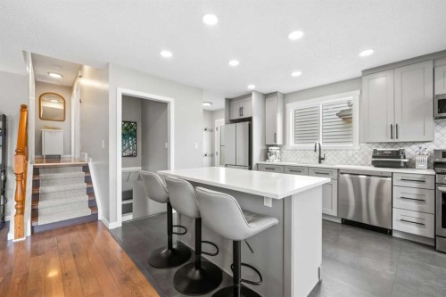 11 Deersaxon Circle Se, Calgary, AB - Indoor Photo Showing Kitchen With Upgraded Kitchen