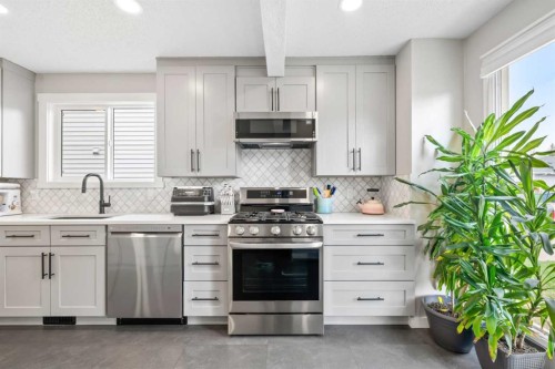 11 Deersaxon Circle Se, Calgary, AB - Indoor Photo Showing Kitchen With Upgraded Kitchen