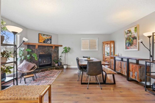11 Deersaxon Circle Se, Calgary, AB - Indoor Photo Showing Living Room With Fireplace