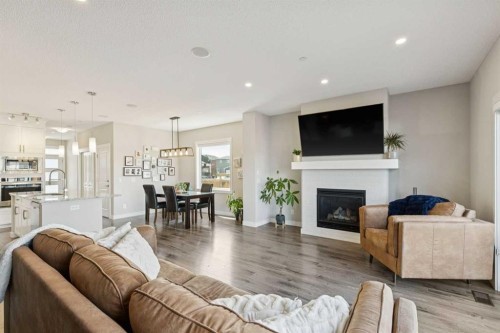 288 Lucas Avenue, Calgary, AB - Indoor Photo Showing Living Room With Fireplace