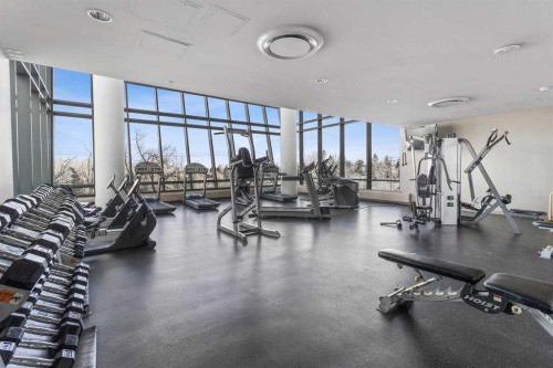 1104-99 Spruce Place Sw, Calgary, AB - Indoor Photo Showing Gym Room