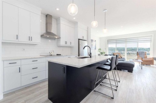 99 Haskayne Drive Nw, Calgary, AB - Indoor Photo Showing Kitchen With Upgraded Kitchen