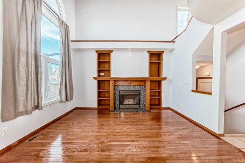 42 Harvest Rose Place Ne, Calgary, AB - Indoor With Fireplace