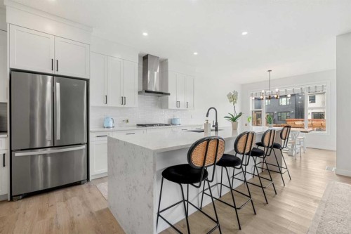 851 Seton Circle Se, Calgary, AB - Indoor Photo Showing Kitchen With Stainless Steel Kitchen With Upgraded Kitchen
