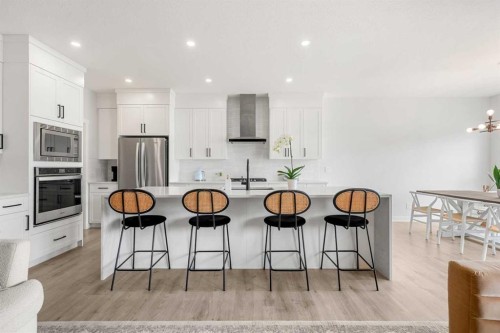851 Seton Circle Se, Calgary, AB - Indoor Photo Showing Kitchen With Stainless Steel Kitchen With Upgraded Kitchen