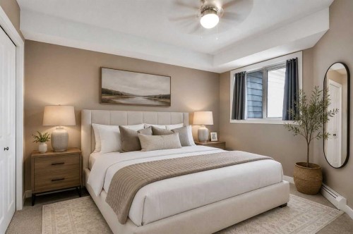 414-7210 80 Avenue Ne, Calgary, AB - Indoor Photo Showing Bedroom