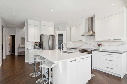 73 Auburn Springs Place Se, Calgary, AB - Indoor Photo Showing Kitchen With Upgraded Kitchen