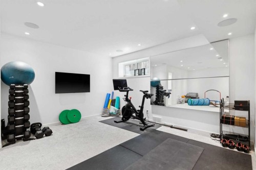 73 Auburn Springs Place Se, Calgary, AB - Indoor Photo Showing Gym Room