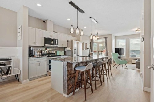 100 Redstone Avenue Ne, Calgary, AB - Indoor Photo Showing Kitchen With Upgraded Kitchen
